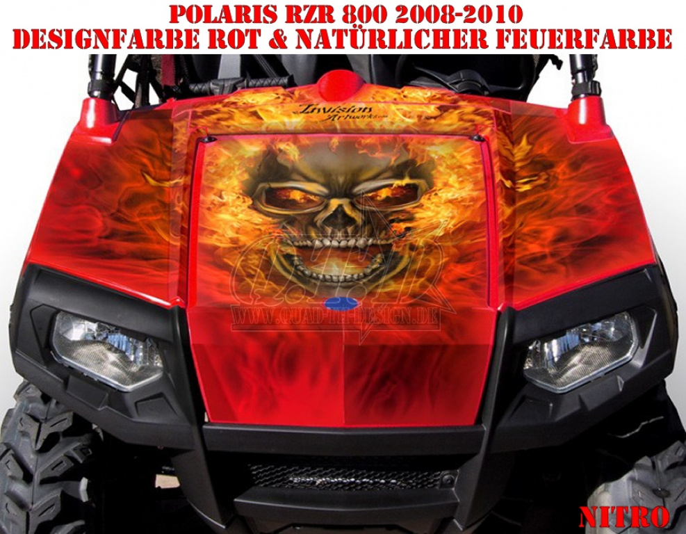 Nitro Rot, Feuerfarbe = Natürlich für Polaris RZR 800/800 S - 2006-2010